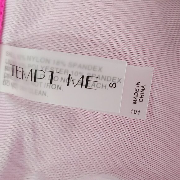 Women's Hot Pink Twist Front Side Shirred Bikini Set by Tempt Me Size S NWOT - Picture 10 of 14